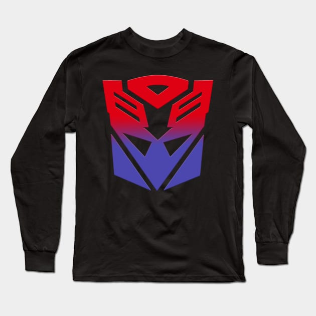 Autobot & Decepticon Symbol Fusion Long Sleeve T-Shirt by knightiss